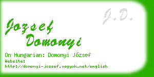 jozsef domonyi business card